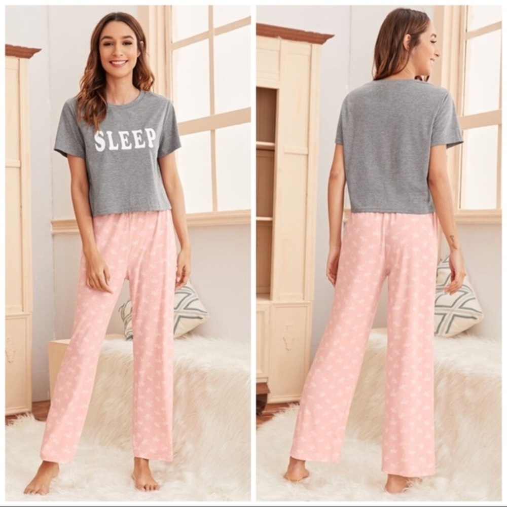 Last One 💞 New Tee & Pants Pajama Comfy Sleepwear​ Size S